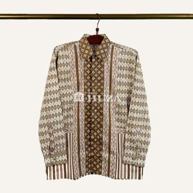 Batik Huza Kemeja Pria Atasan Batik ERNANDO Lengan Panjang-BATIK HUZA 3 XL