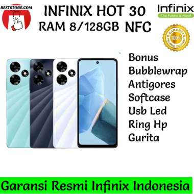 INFINIX HOT 30 NFC RAM 8/128GB GARANSI RESMI INFINIX INDONESIA hijau