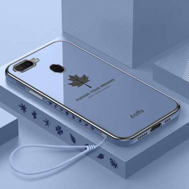 PROMO Case Maple OPPO A5S F9 A12 A7X A11 R 2 R 2 PRO softcase Silikon Motif Daun BONUS Tali Strap Un