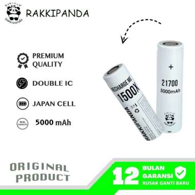 RakkiPanda - Baterai Cas 21700 Flat Top 5000mAh
