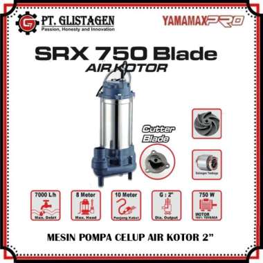 Mesin Pompa Celup Air Kotor 750Watt 2" Yamamax SRX 750M Manual + Blade