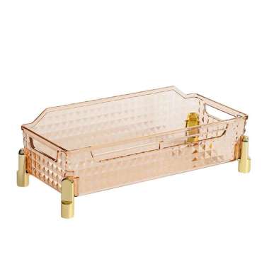 OEM ONE-K150 Rak Kosmetik Diamond Organizer Make Up Acrylic / Rak Tempat Alat Kosmetik Rak Penyimpan