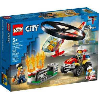 LEGO City - 60248 Fire Helicopter Response Set Building Kid Toy Fireman ATV Car Motorcar Toys Cars M