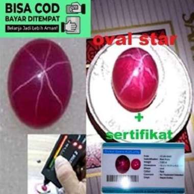 batu permata ruby red natural original ruby star
