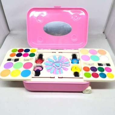 mainan anak koper make up pink / alat make up the nail art koper set Multicolor