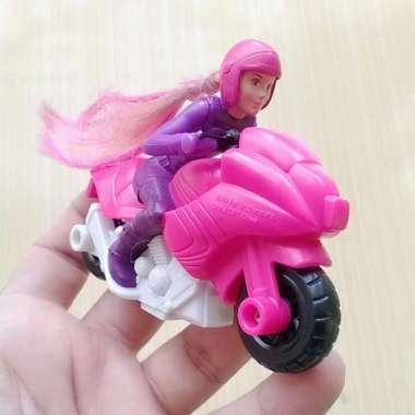 Mainan / Pajangan Patung Figure Barbie Spy Squad Cycle Bike Toys Bekas