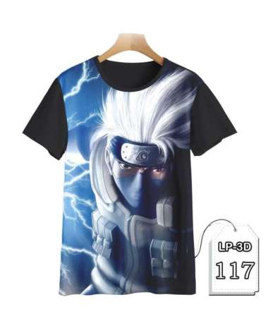 Baju Naruto Kakashi Hatake Printing 3D Baju Anime Anak #LP3D-117 - DEWASA DEWASA - M