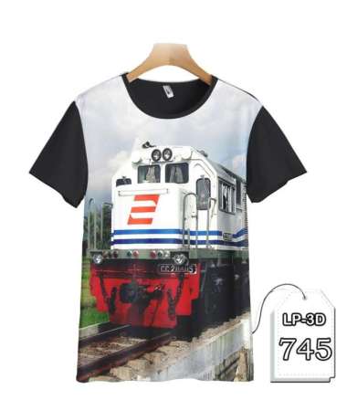 Kaos Kereta Api Printing 3D Kaos Kereta Api Lokomotif #LP3D-745 - DEWASA DEWASA - M