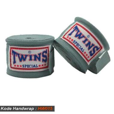 HANDWRAP MUAYTHAI MERAH TWINS, BANDASI BOXING, BANDIT TINJU PROMO Abu-abu