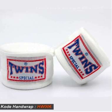 HANDWRAP MUAYTHAI MERAH TWINS, BANDASI BOXING, BANDIT TINJU PROMO Putih
