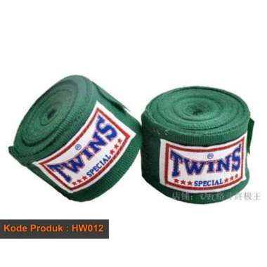 HANDWRAP MUAYTHAI MERAH TWINS, BANDASI BOXING, BANDIT TINJU PROMO Hijau Tua