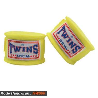 HANDWRAP MUAYTHAI MERAH TWINS, BANDASI BOXING, BANDIT TINJU PROMO Kuning Muda