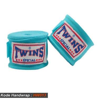 HANDWRAP MUAYTHAI MERAH TWINS, BANDASI BOXING, BANDIT TINJU PROMO Biru Muda