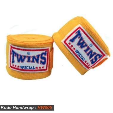 HANDWRAP MUAYTHAI MERAH TWINS, BANDASI BOXING, BANDIT TINJU PROMO Kuning Kunyit
