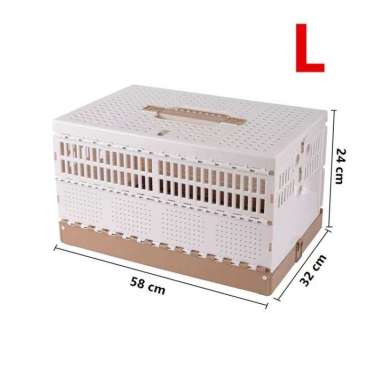 Dongdang merpati pos kurungan kotak bawa burung 3 pintu kandang lipat L