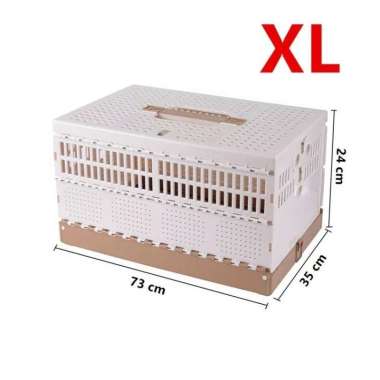 Dongdang merpati pos kurungan kotak bawa burung 3 pintu kandang lipat XL