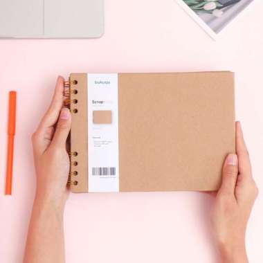 bukuqu Scrapbook Hardcover A5 - Notebook/ Album Foto Bahan Kraft Cover Polos