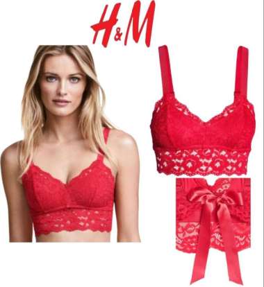 Bra Bralette H*M Renda Red M