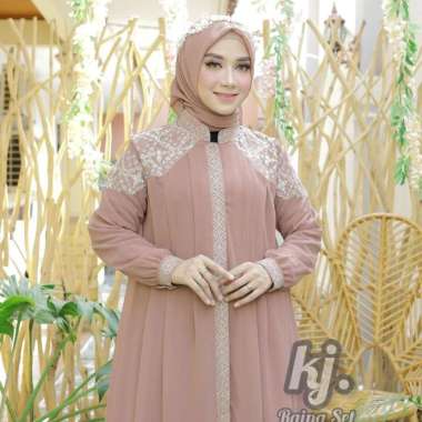 gamis pesta khadijah mode Raina set Free hijab Sampai Jumbo Jumbo Coksu