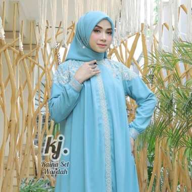 gamis pesta khadijah mode Raina set Free hijab Sampai Jumbo Jumbo Wardah