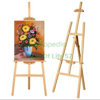 Easel Wooden Frame Foto Lukisan Lukis Stand Kayu Multicolor