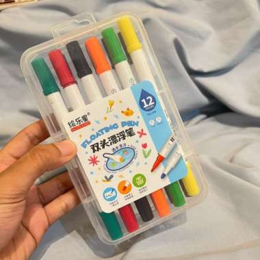 Spidol Floating Warna Warni Isi 12 Piece Highlighter 1 Set Box Lengkap Multicolor