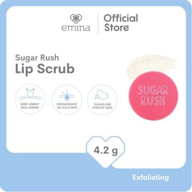 EMINA SUGAR RUSH LIP SCRUB 4.2G - SCRUB EKSFOLIASI BIBIR