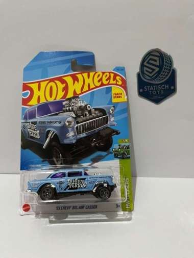 Hot Wheels 55 Chevy Bel Air Tri Five Terror Biru Lot K 2023 SNI