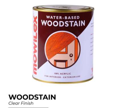 Mowilex Woodstain Finish Lapisan Akhir Kayu [1 L] Clear Finish