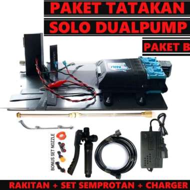 PAKET TATAKAN POMPA DUAL UNTUK SPRAYER PERTANIAN ELEKTRIK TANPA TABUNG HIU PAKET B