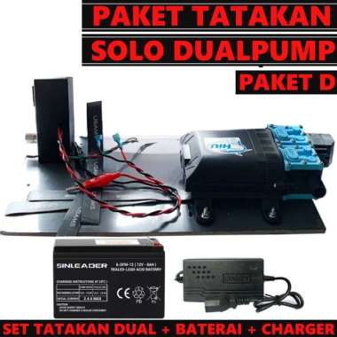 PAKET TATAKAN POMPA DUAL UNTUK SPRAYER PERTANIAN ELEKTRIK TANPA TABUNG HIU PAKET D