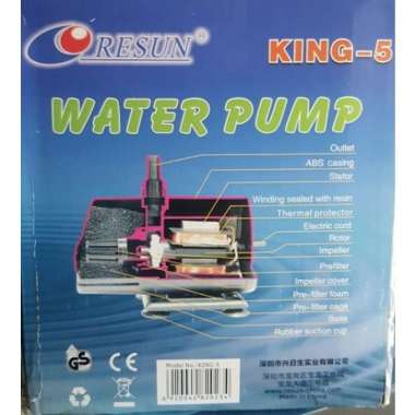 Resun king 5 pompa air celup aquarium submersible water pump 130 watt bubble