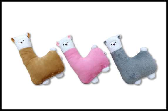 Bantal Boneka Llama Alpaca , Boneka Llama Alpaca Warna-Warni Brown