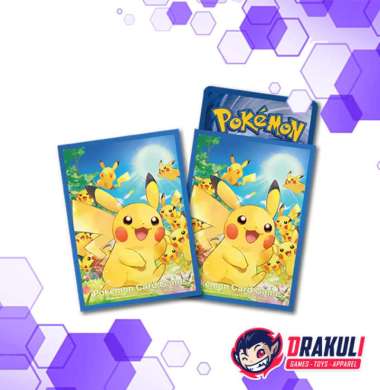 TCG Pokemon Deck Shield Sleeve - Pikachu Large Gathering