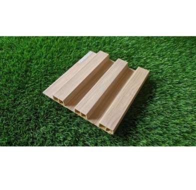 Wall panel Fluted Rectangle Triple Bar - E19 Natural Beech Wood
