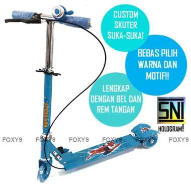 SKUTER ANAK RODA 3 / OTOPED / SCOOTER 3 RODA / SKUTER KARAKTER Merah