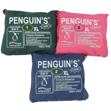 Jas Hujan Setelan Merek Penguin's/Penguin CX7/CX-7/CX 7 XL ORIGINAL L Merah