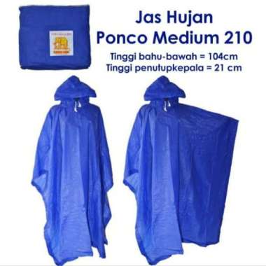 Jas Hujan Ponco Medium 210 Raincoat Parasut Mantel Poncho Gajah Cakep