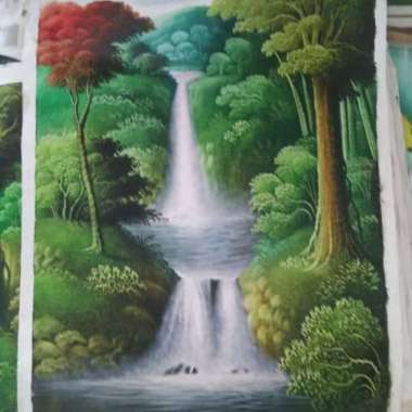 stylo lukisan air terjun