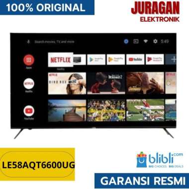 TV Aqua UHD 4K 58AQT6600 58 INCH -LE58AQT6600UG GARANSI RESMI