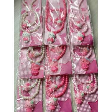 KALUNG SET ANAK MUTIARA MOTIF FROZEN HK BROWN KALUNG + GELANG SET