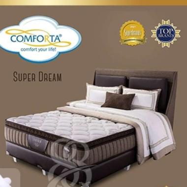 Springbed Comforta SUPER DREAM Kasur Spring Bed Set Lokal Full Set Divan Dipan Lokal 90x200