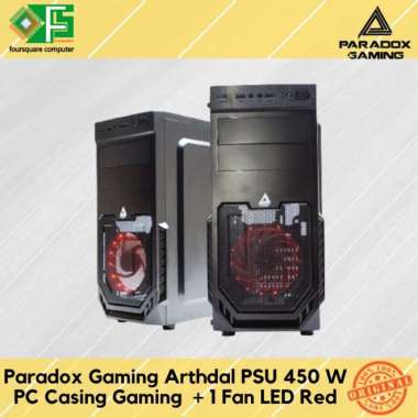 Paradox Gaming Arthdal + PSU 450 Watt | PC Komputer Casing Case Gaming