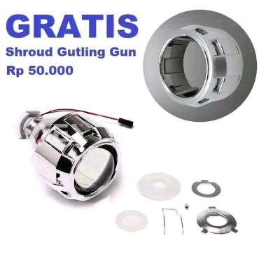 Lensa LED Projector Mobil Motor Shroud GG H1 Projie HID Lensa 2.5 Inci Shroud 3.5 Inci