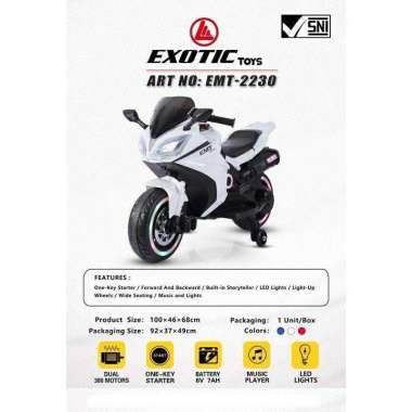 Siya ✨Free Bubblewrap Motor Aki Motor Anak Moge Anak Rechargeable Exotic Motor Cas Remote Anak Harle