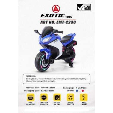 Siya ✨Free Bubblewrap Motor Aki Motor Anak Moge Anak Rechargeable Exotic Motor Cas Remote Anak Harle