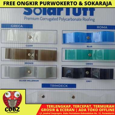 0.8 MM X 84 CM X 1.8 M /SOLARTUFF SPANDEK SPANDEX ATAP GELOMBANG KECIL