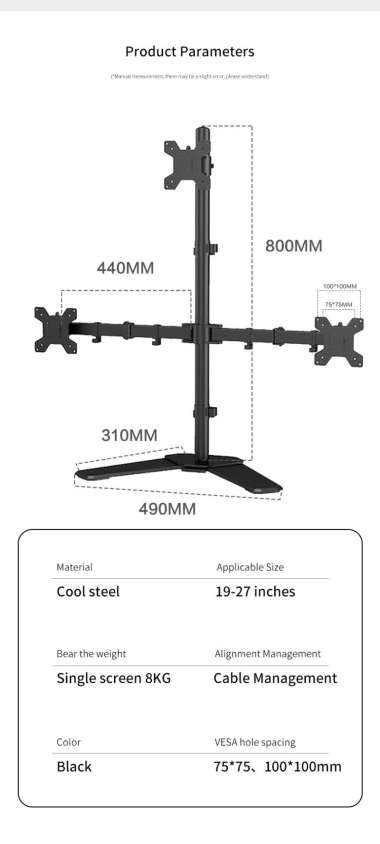 SAGE M043 BRACKET MEJA bracket LCD LED TV 1 Monitor arm 13" - 27" articulating monitor arm