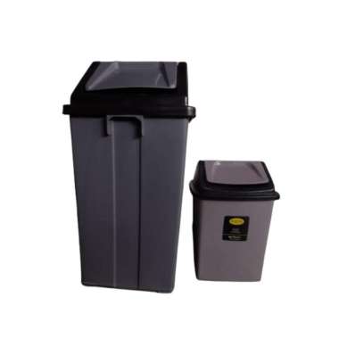 Tempat sampah tutup goyang/tempat sampah plastik 5Ltr