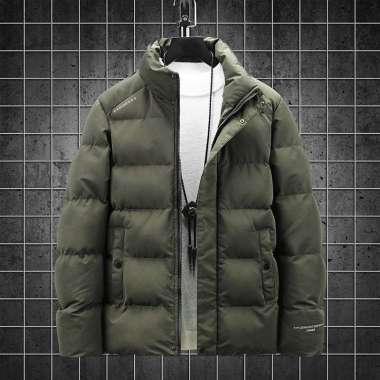 Verish Jaket Berlapis Katun Pria Mantel Musim Dingin Pria Menebal Hangat Setengah Baya dan Orang Mud